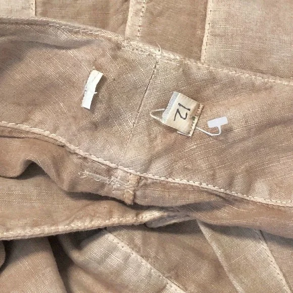 NWOT Sundance Organia Lace Pants Size 12 Linen Cotton Blnd Relaxed Fit Rose Dust - Picture 8 of 9